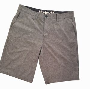 Hurley Men's Charcoal Flat Front Shorts